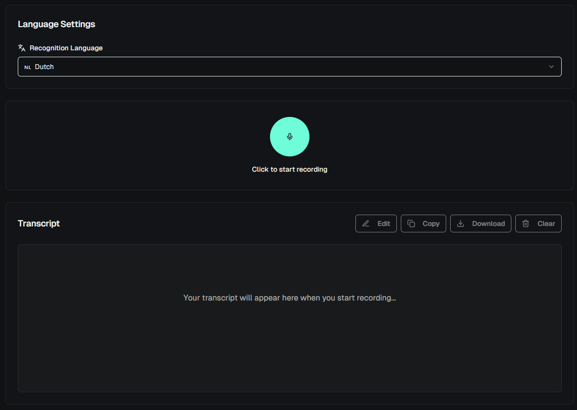 Real-time Speech Transcription